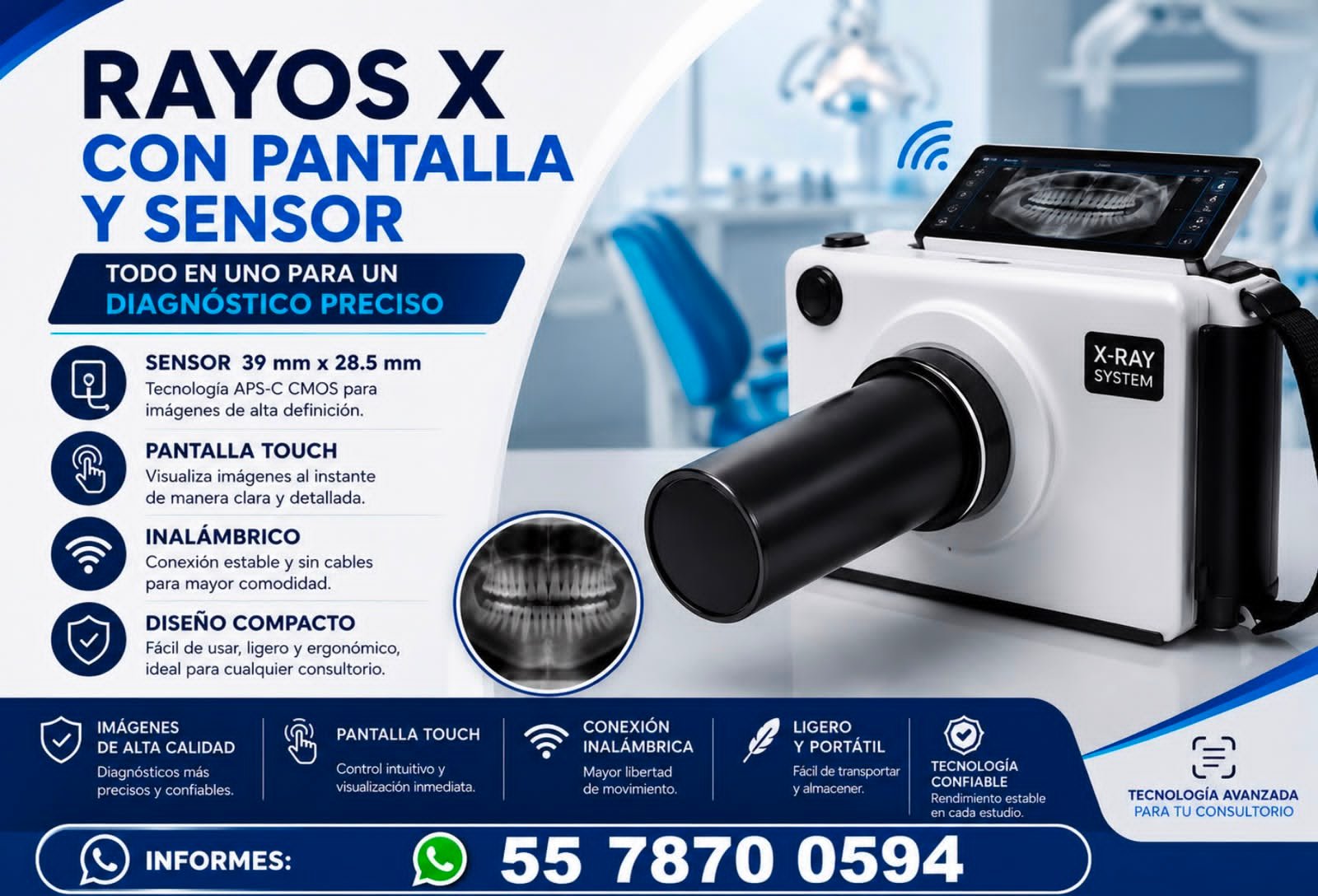 Rayos X con Pantalla y Sensor